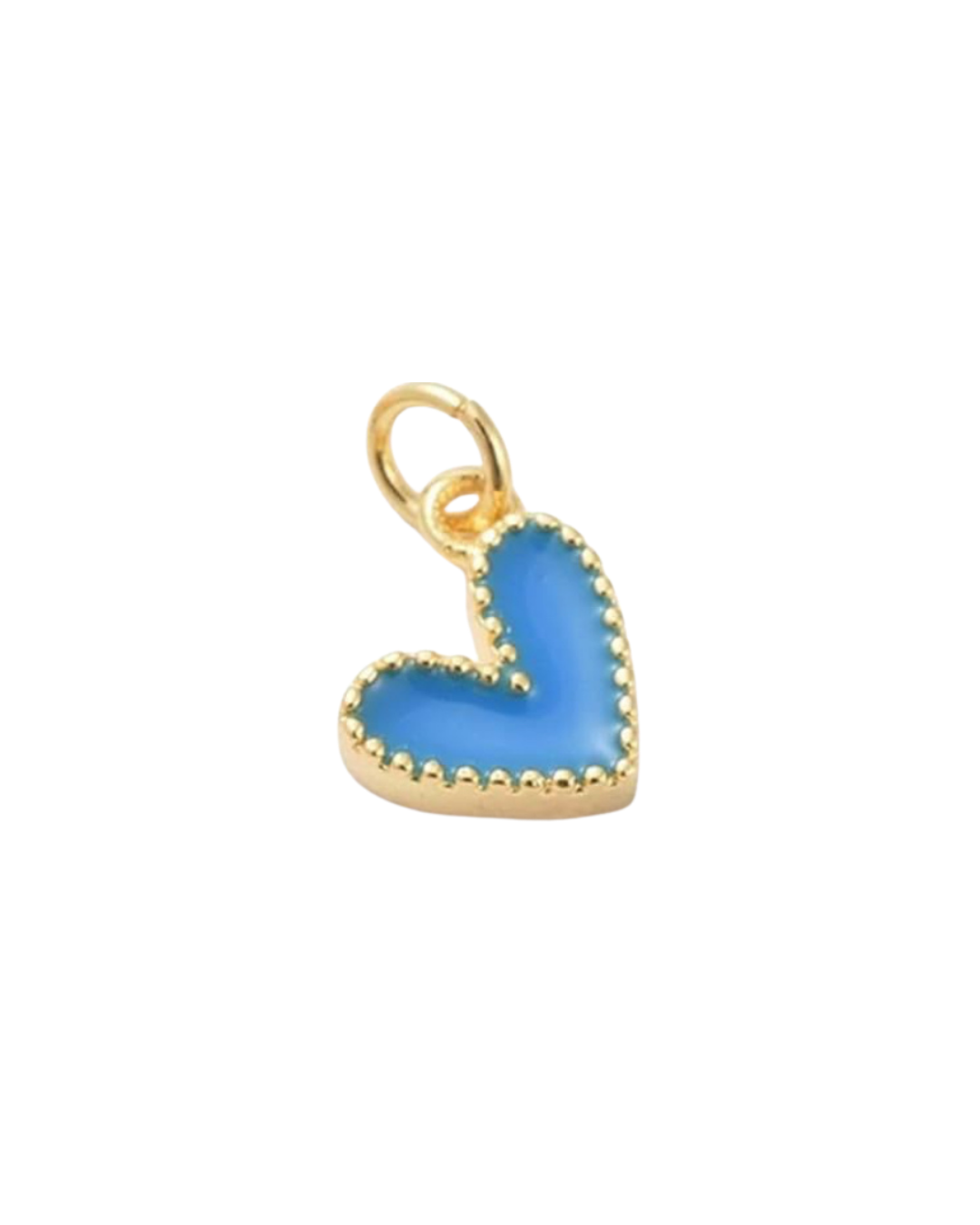 Tiny Enamel Heart Charm