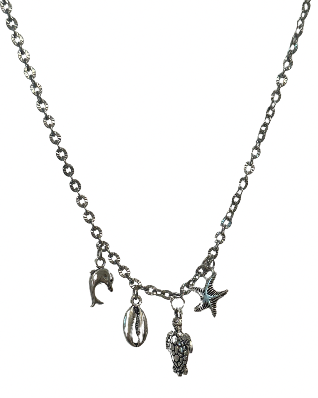Silver Beach Babe Charm Necklace