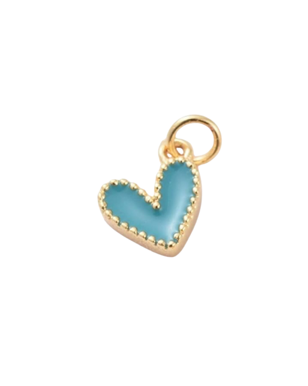 Tiny Enamel Heart Charm