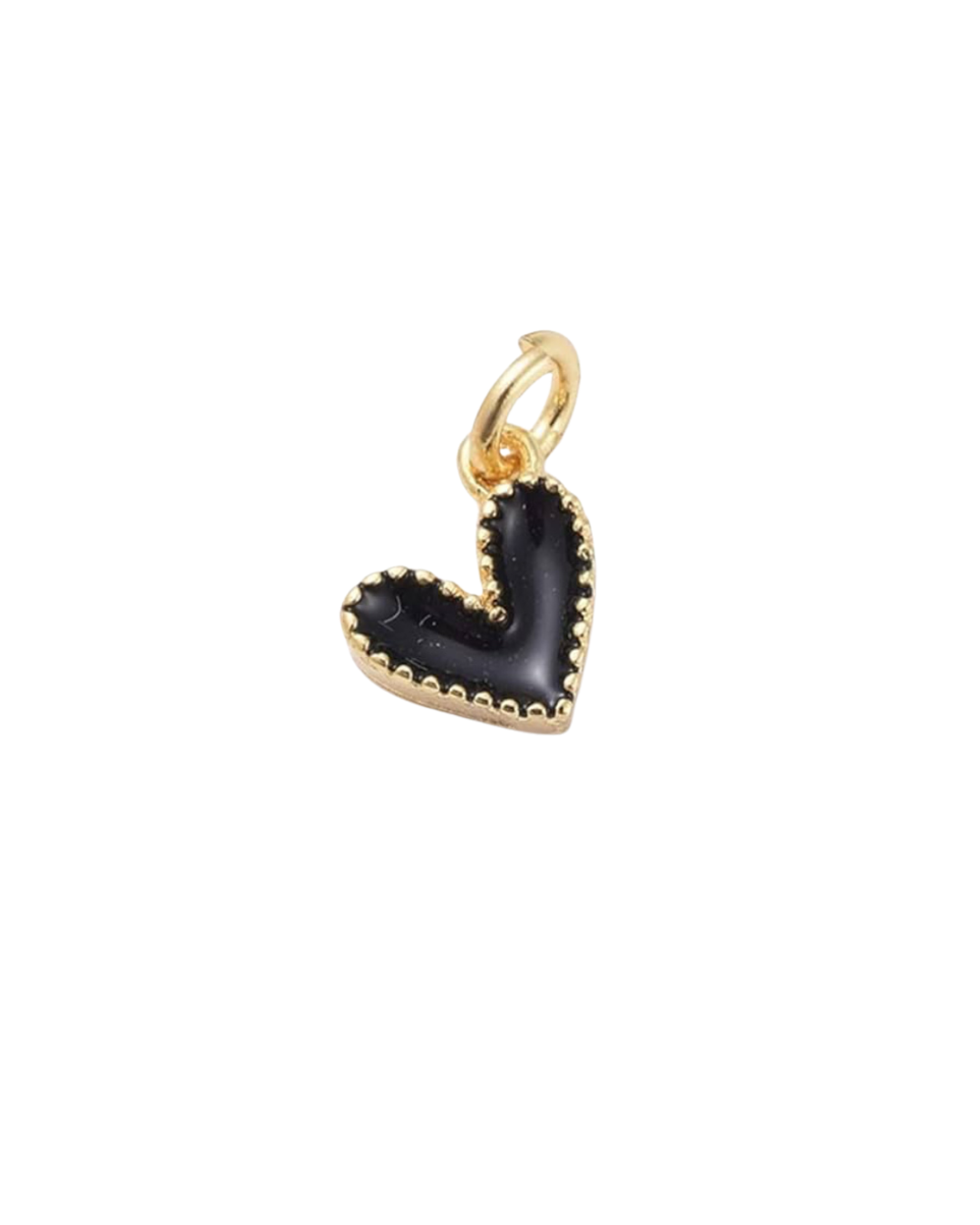 Tiny Enamel Heart Charm