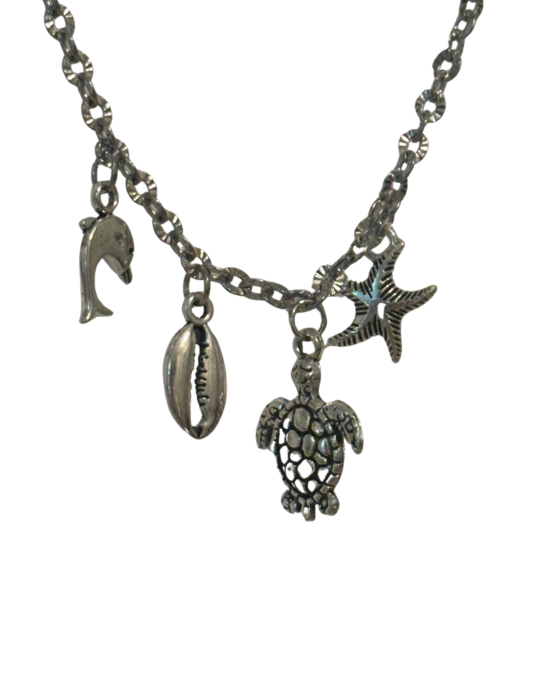 Silver Beach Babe Charm Necklace