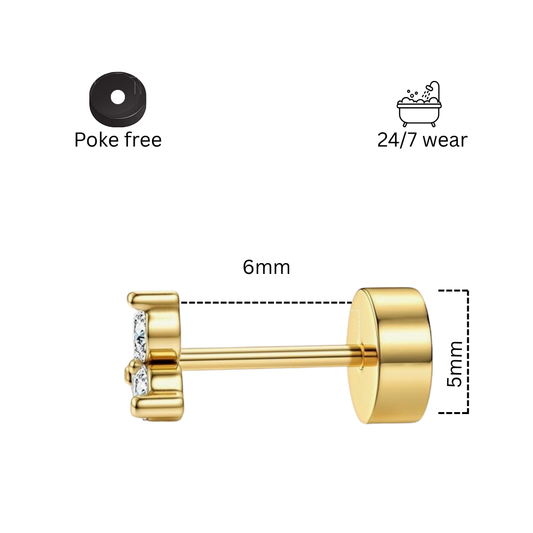 Star Mini Gold Stud Earrings