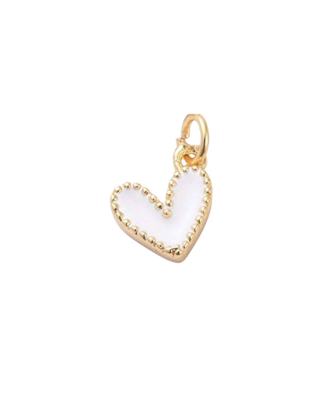 Tiny Enamel Heart Charm