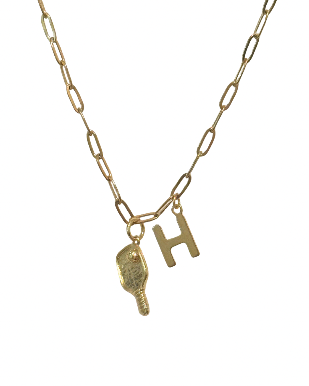 Pickleball Pro Initial Charm Necklace