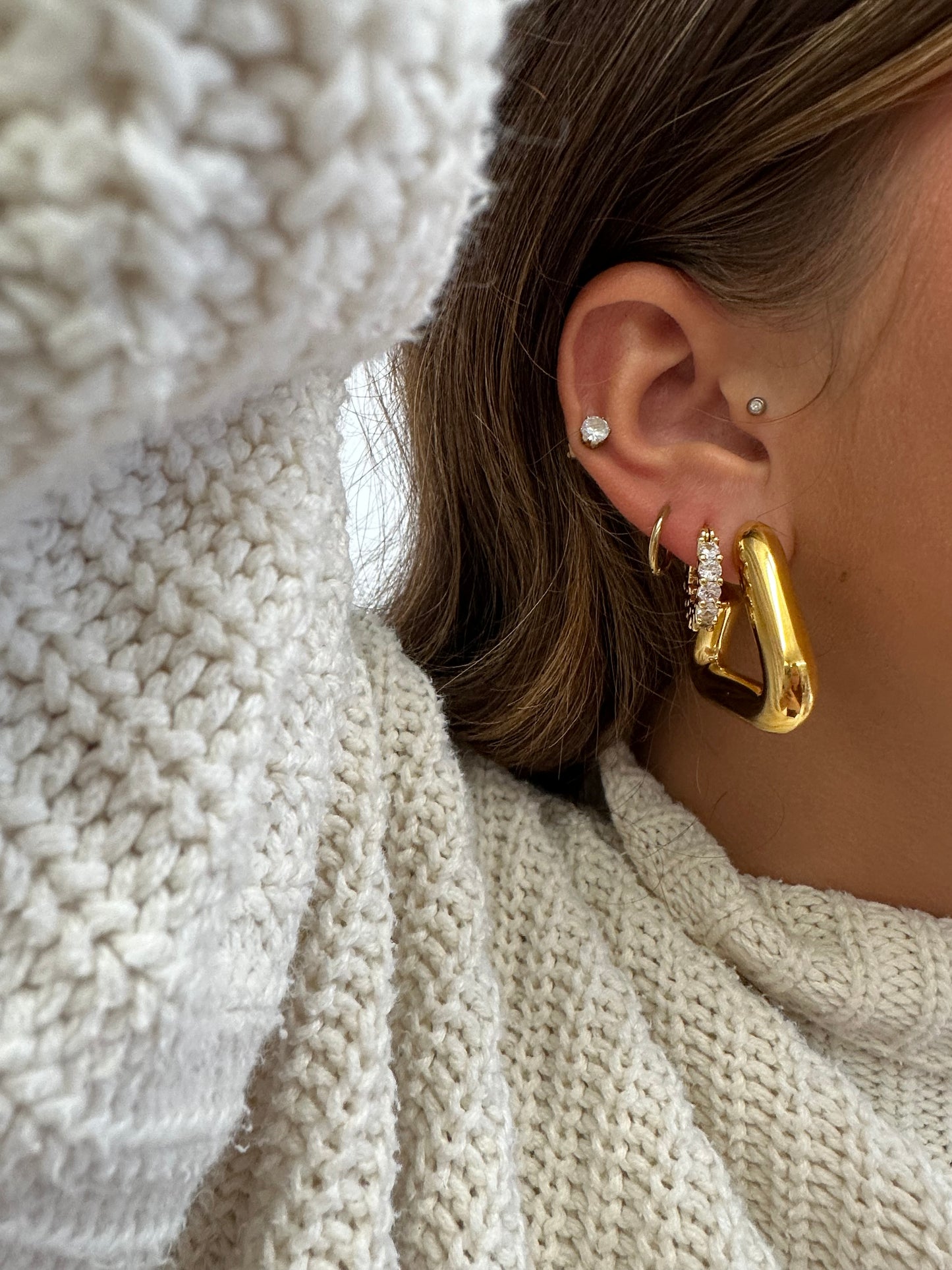 Geometric Earrings - Chunky - Triangle Shape