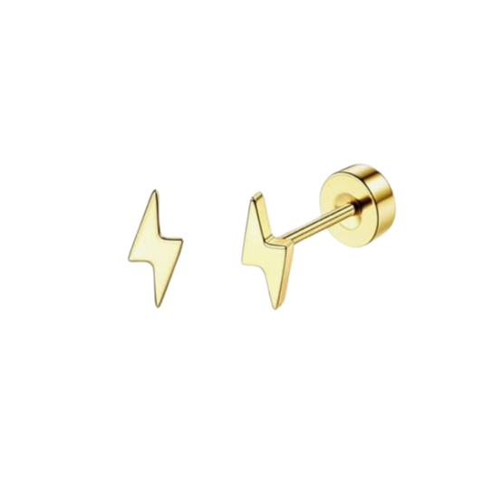 Thunderstruck Mini Gold Stud Earrings