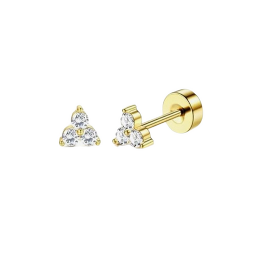 Clover Mini Gold Stud Earrings