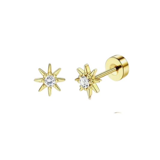 Star Mini Gold Stud Earrings