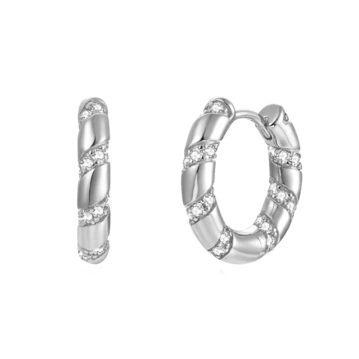 Twist hoops - Silver