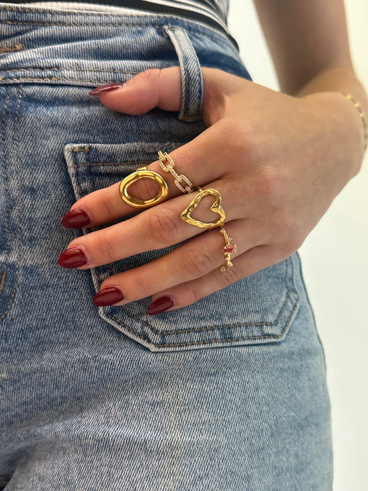 Chunky "O" Adjustable Ring