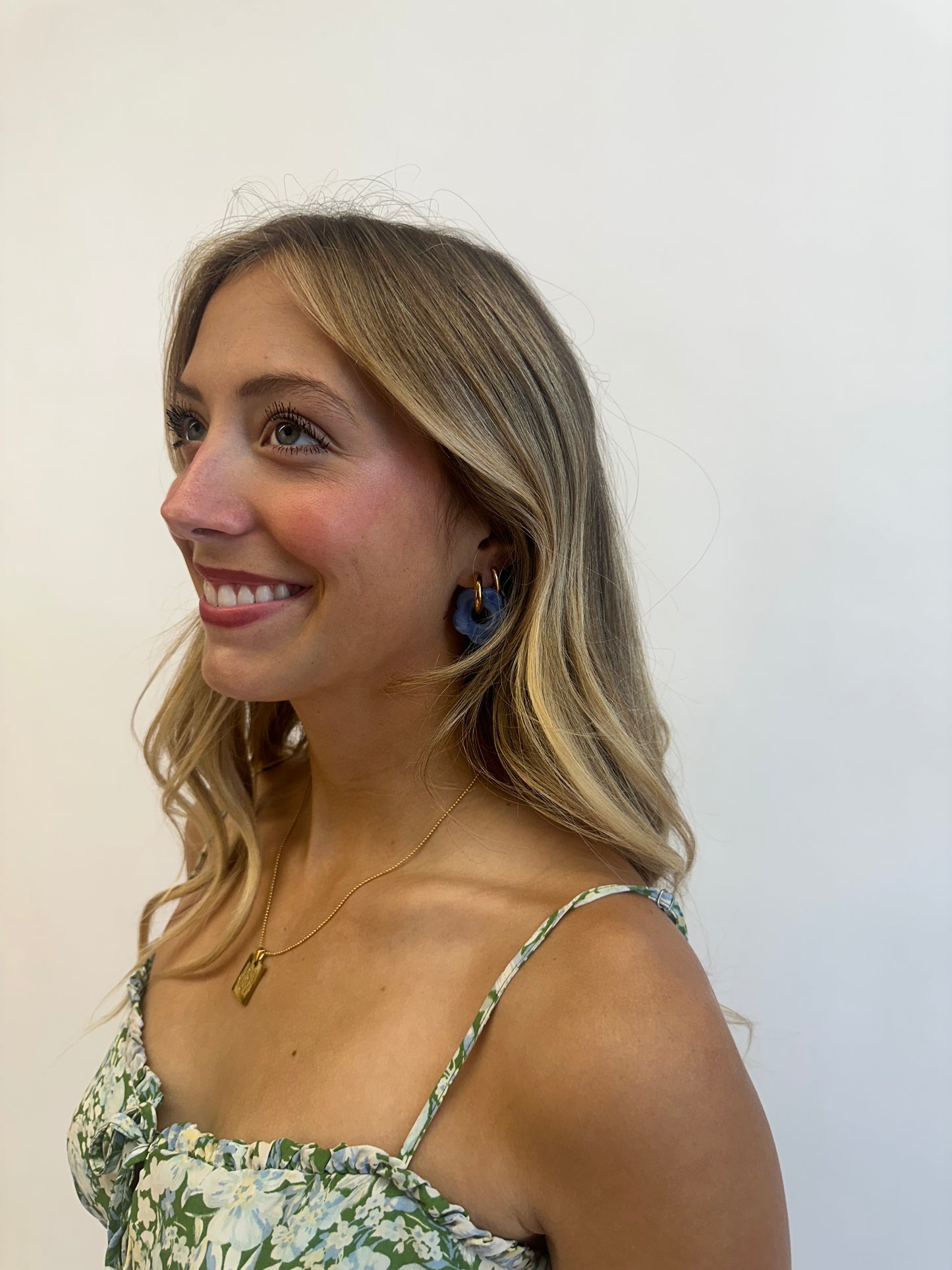 Poppy Hoops - Blue