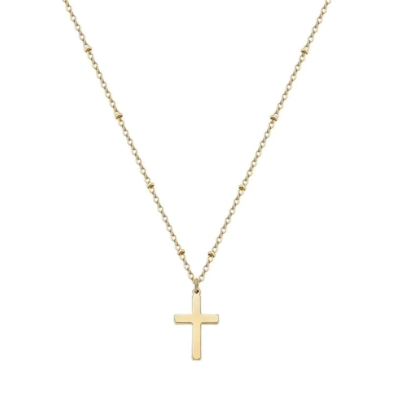 Minimalist Cross Necklace - Gold