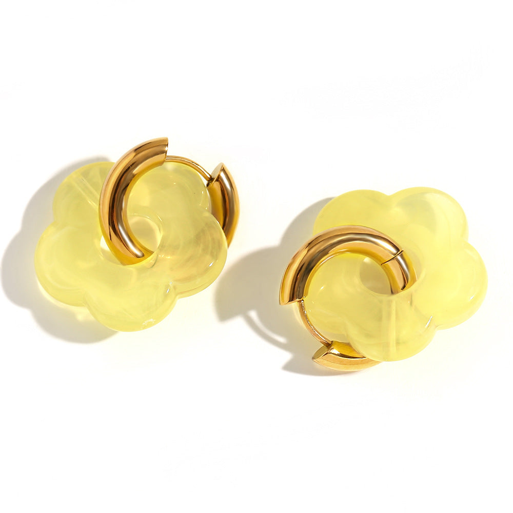 Poppy Hoops - Yellow