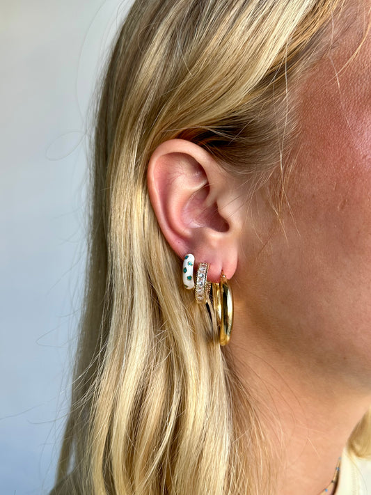 Geometric Round Chunky Hoops