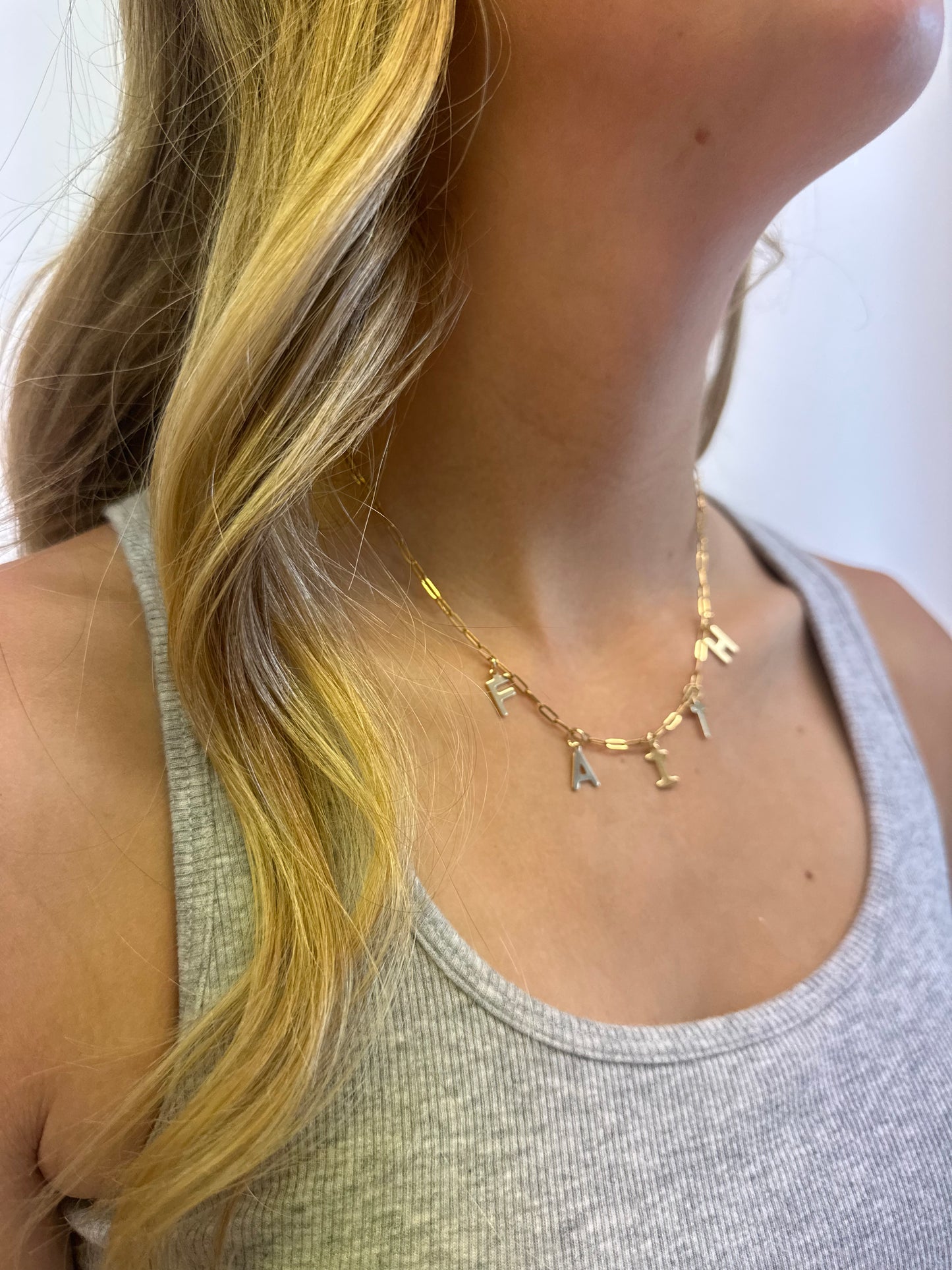Gold Thin Letter Charms