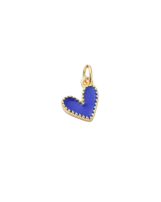 Tiny Enamel Heart Charm