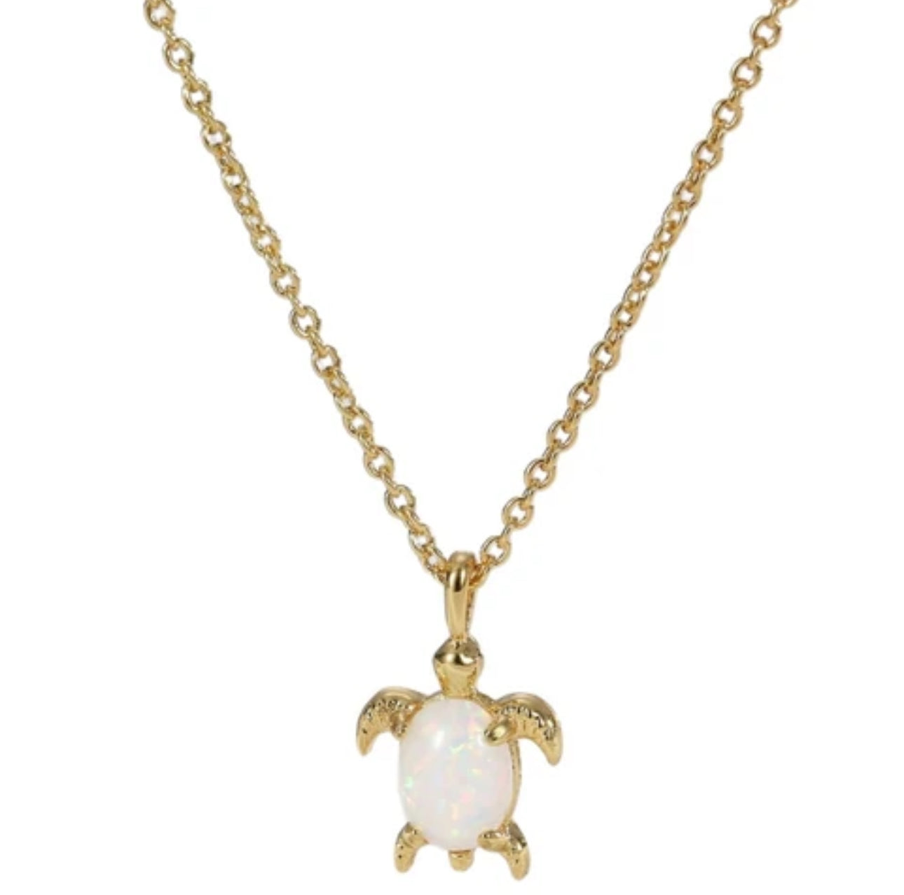 Opal Turtle Necklace