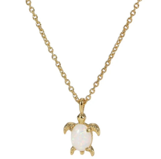 Opal Turtle Necklace
