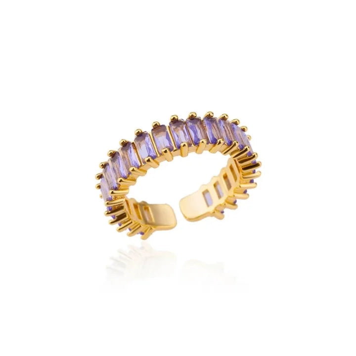 Purple Rhinestone Ring