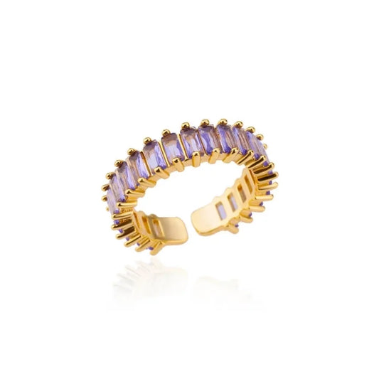 Purple Rhinestone Ring