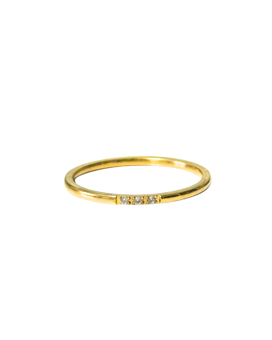 3 Rhinestone Ring - size 6