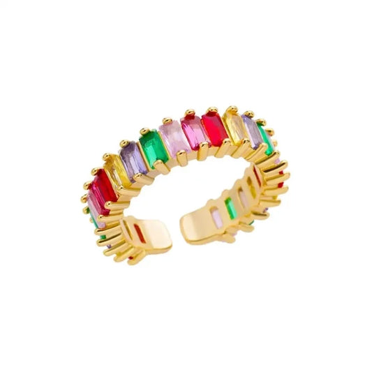 Multicolored Rhinestone Ring