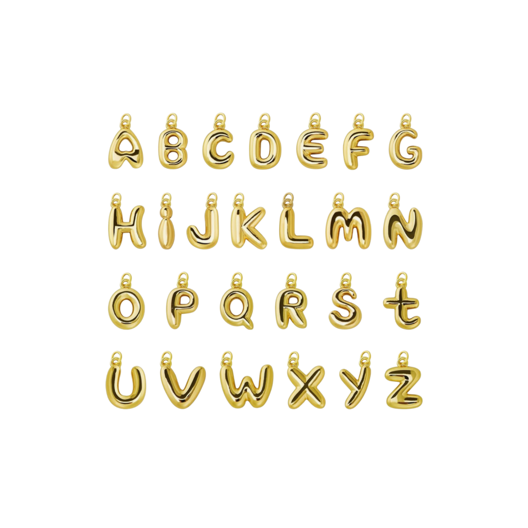 Bubble Letter Charms