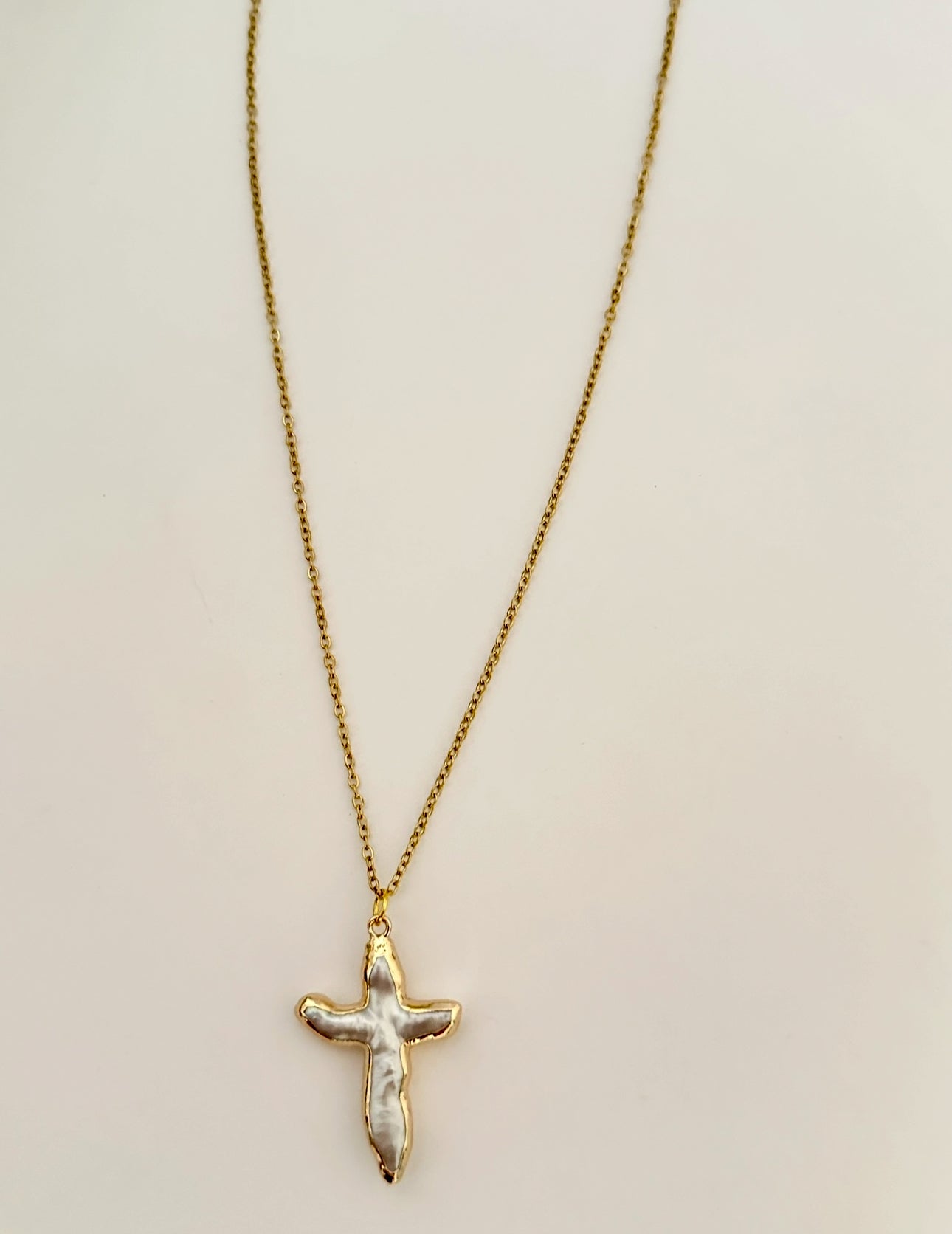 Pearl cross necklace