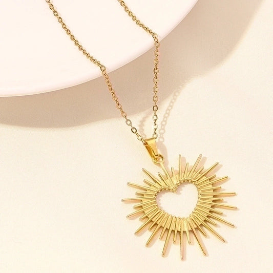 Sunburst Heart Necklace