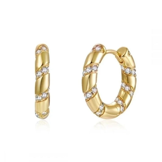 Twist hoops - Gold