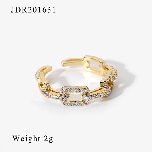 Rhinestone Chain Ring