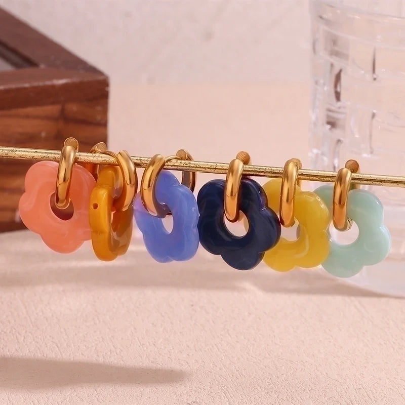 Poppy Hoops - Blue