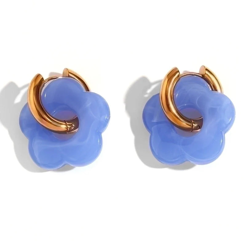 Poppy Hoops - Blue